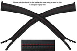 RED STITCH 2X A POST PILLAR LEATHER SKIN COVERS FITS FORD MUSTANG COUPE 05-09