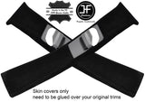 BLACK STITCH 2X B PILLAR REAL SUEDE COVERS FOR MERCEDES E CLASS W210 1995-2002
