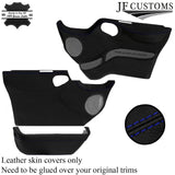 BLUE STITCH 2X FRONT FULL DOOR CARD LEATHER COVERS FITS FORD TRANSIT MK7 06-14