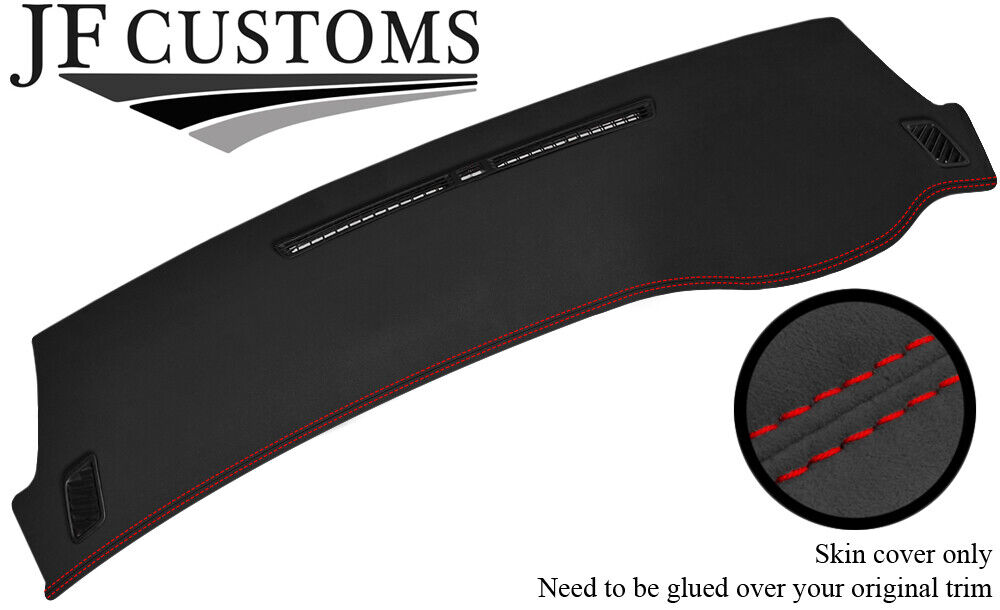 RED STITCH TOP DASH D GREY SUEDE COVER FOR MITSUBISHI LANCER EVO 7 8 9 STYLE2