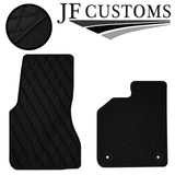 BLACK DIAMOND STITCH VINYL 2X TAILORED FLOOR CARPET FOR SMART FORTWO 453 14-21