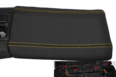 FITS HONDA S2000 2004-2009 ARMREST COVER IN PERFORATED LEATHER YELLOW STITCH