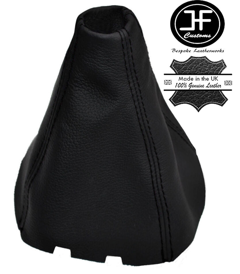BLACK STITCHING REAL LEATHER MANUAL GEAR GAITER FITS SKODA SUPERB 3U 2002-2008