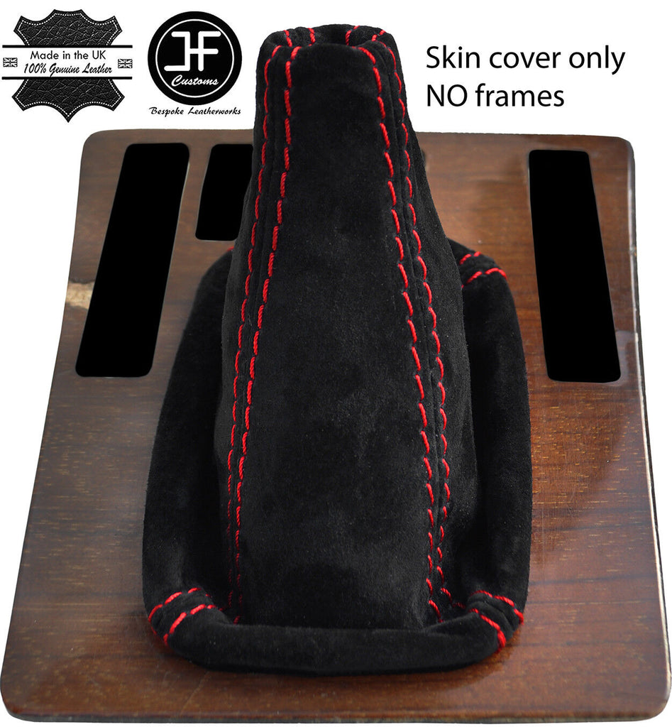 RED STITCH REAL SUEDE MANUAL GEAR GAITER FITS MERCEDES 190E 190D W201 82-93