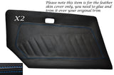 BLUE STITCH 2X DOOR CARD LEATHER SKIN COVER FITS DATSUN 240Z 260Z 280Z