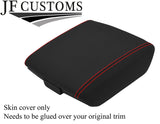 RED STITCH NAPPA LEATHER ARMREST LID COVER FITS SSANGYONG MUSSO 2018-2021