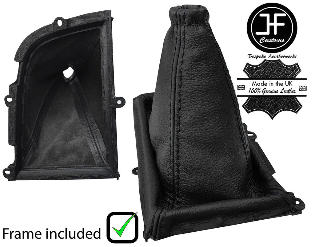 BLACK STITCH LEATHER GEAR GAITER+PLASTIC FRAME FOR KIA SEDONA CARNIVAL 98-06