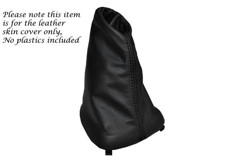 BLACK STITCH LEATHER MANUAL GEAR GAITER FITS RENAULT KANGOO 2000-2008 CUSTOM NEW