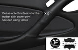 BLACK STITCH 2X FRONT DOOR HANDLE LEATHER COVERS FITS PONTIAC GTO 2004-2006