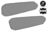 GREY REAL LEATHER 2X FRONT DOOR ARMREST COVERS PAD FOR BMW E46 CONVERTIBLE COUPE