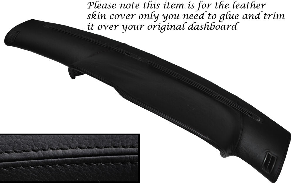 BLACK STITCH DASH DASHBOARD LEATHER SKIN COVER FITS RENAULT CLIO MK1 1990-1998