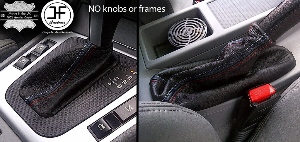 TRI STITCH TOP GRAIN LEATHER AUTOMATIC GEAR HANDBRAKE GAITER FOR BMW E46 98-05