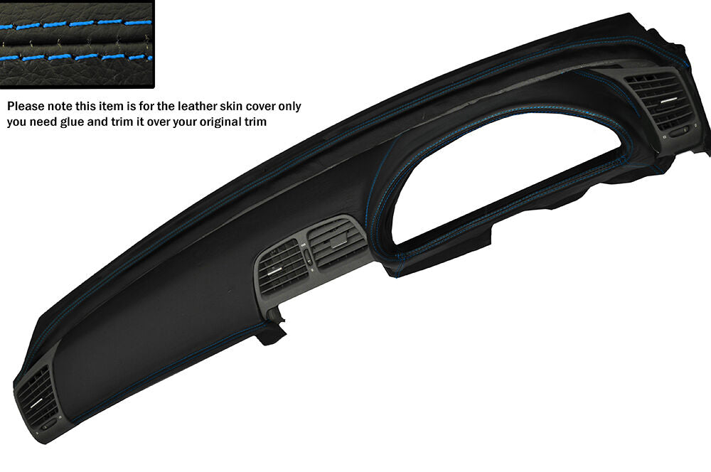 BLUE STITCH DASH DASHBOARD LEATHER COVER FITS MERCEDES CLK W208 C208 97-02