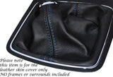 BLUE STITCHING MANUAL LEATHER GEAR GAITER FITS SEAT LEON MK3 2013+ CUSTOM NEW