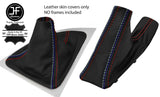 RED & TRI STITCH LEATHER GEAR & HANDBRAKE GAITER  FOR BMW E81 E82 E87 E88