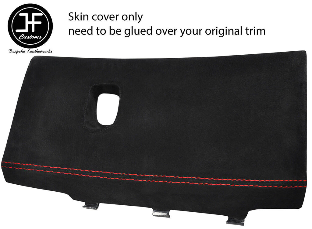 RED STITCHING SUEDE GLOVE BOX LID COVER FITS CORVETTE C6 2005-2013 CUSTOM NEW