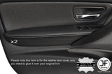 WHITE STITCH 2X FRONT DOOR ARMREST LEATHER COVERS FITS BMW 3 SERIES F30 F31