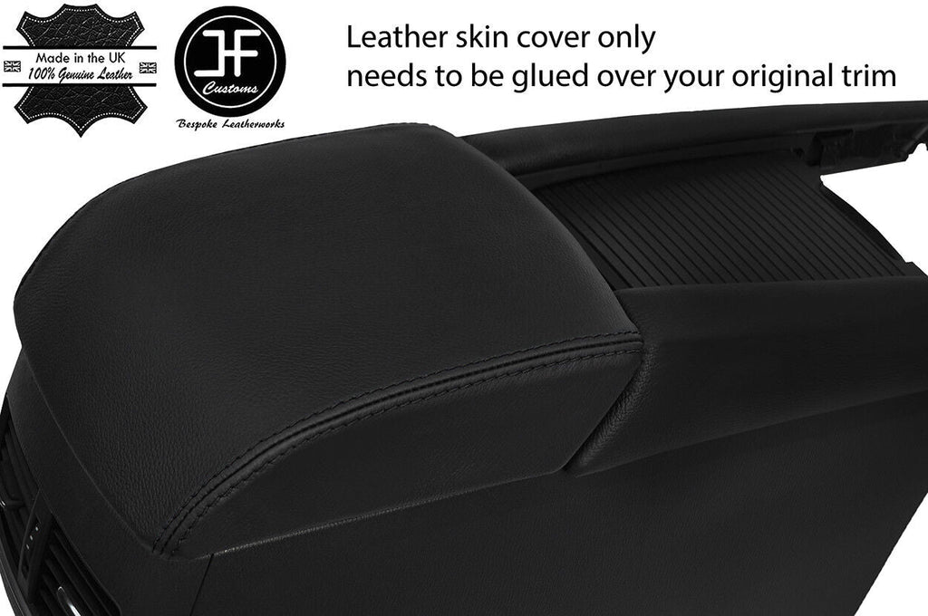 BLACK STITCHING ARMREST LID REAL LEATHER COVER FITS MAZDA 6 2015-2018 CUSTOM NEW