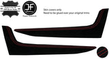 RED  STITCH 2X DOOR POCKET TRIM SUEDE COVERS FITS SMART ROADSTER 452 03-05