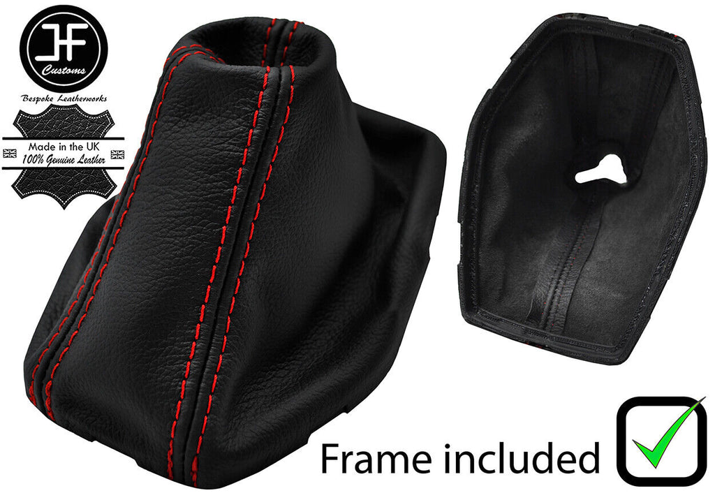 RED STITCH LEATHER MANUAL GEAR+PLASTIC FRAME FITS CHEVROLET CAMARO 16-19