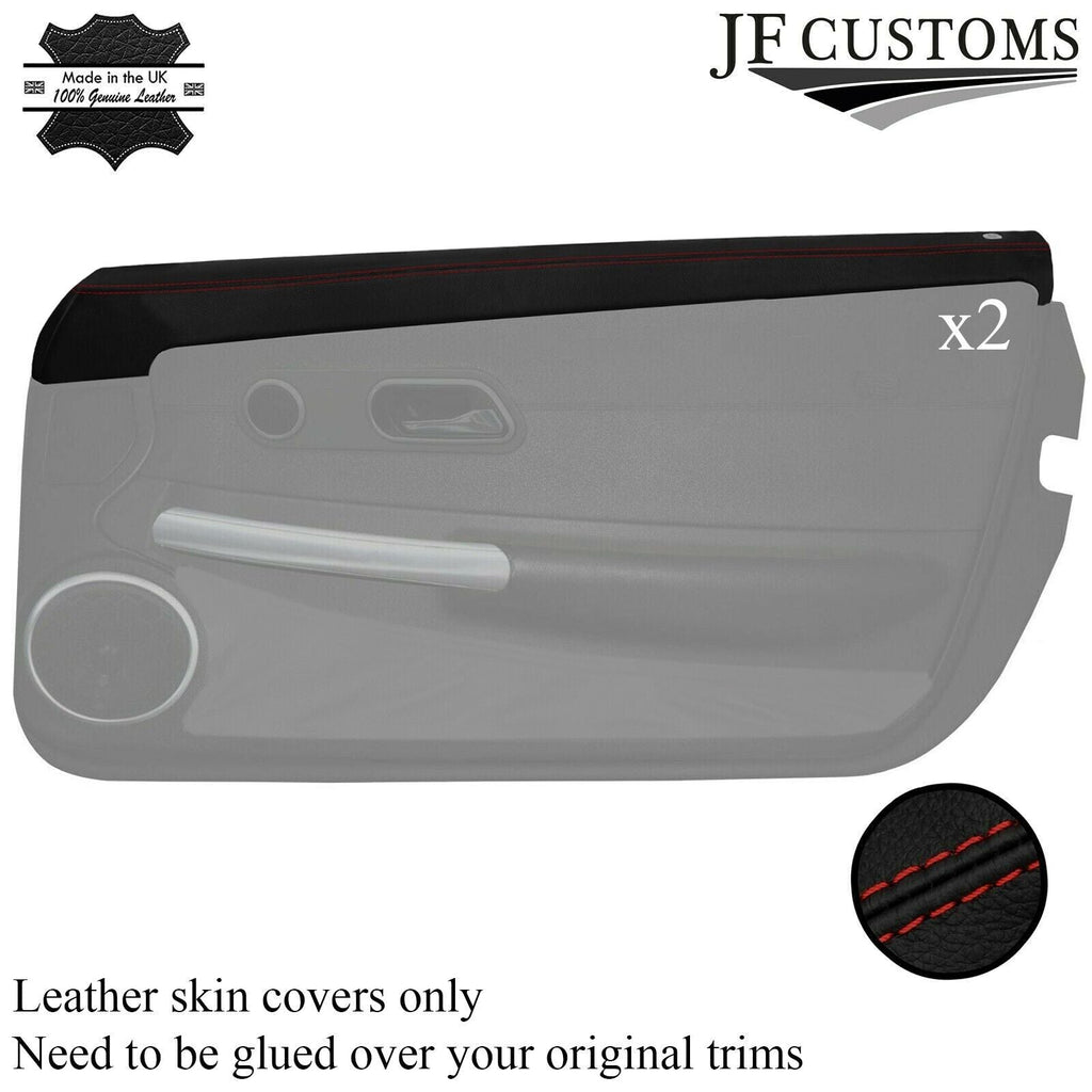 DARK RED STITCH 2X TOP FRONT DOOR CAPPING COVERS FOR CHRYSLER CROSSFIRE 04-08