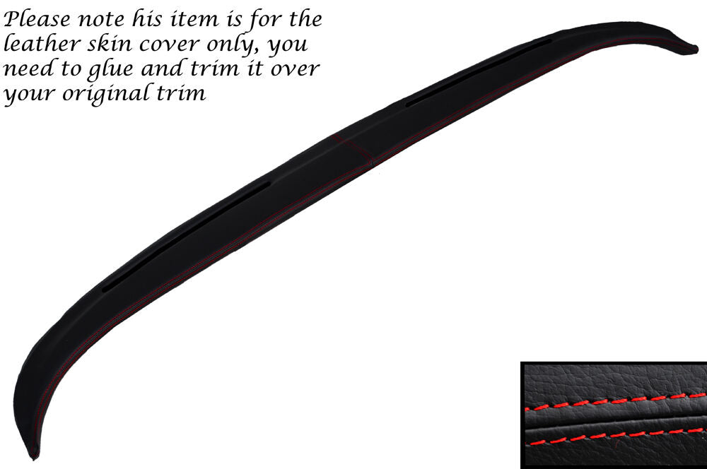 RED STITCH TOP DASH DASHBOARD LEATHER SKIN COVER FITS BMW E9 1968-1975
