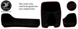 RED STITCH THREE PIECE DASH KIT TRIM LUXE SUEDE COVERS FOR TOYOTA AYGO 2014-2019