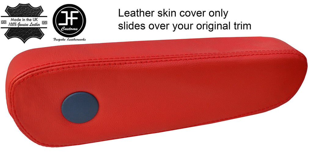 RED LEATHER 1X DRIVER SEAT ARMREST COVER FOR BMW E23 E28 5 & 7 SERIES CUSTOM NEW