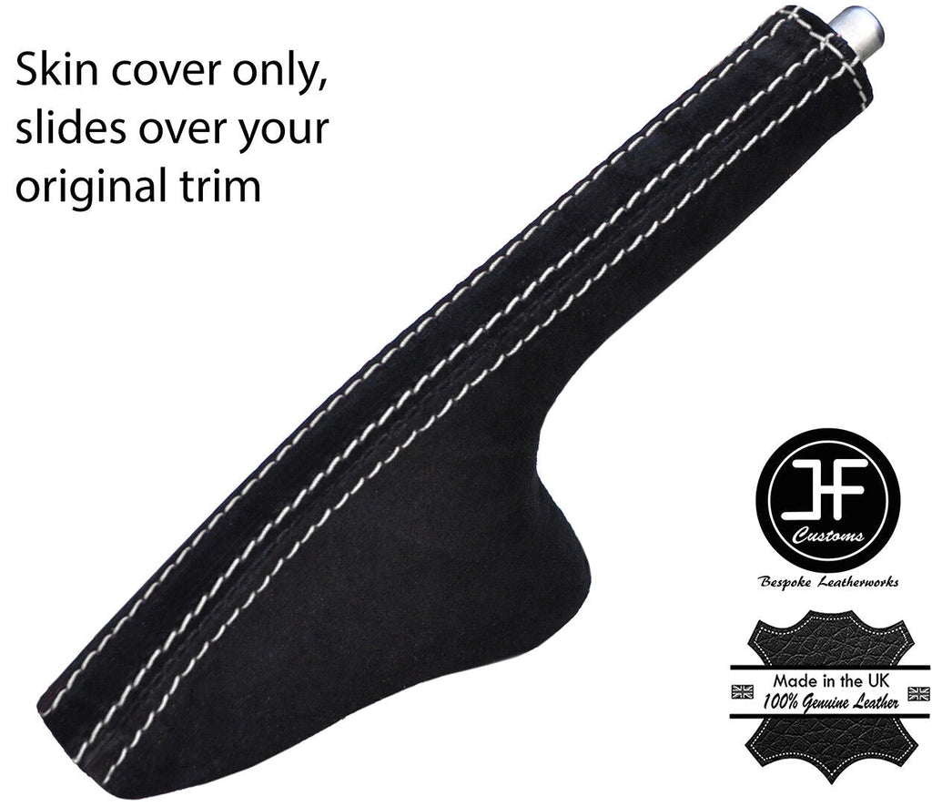 WHITE STITCHING REAL GENUINE SUEDE SLIM HANDBRAKE GAITER FOR 350Z Z33 2002-2009