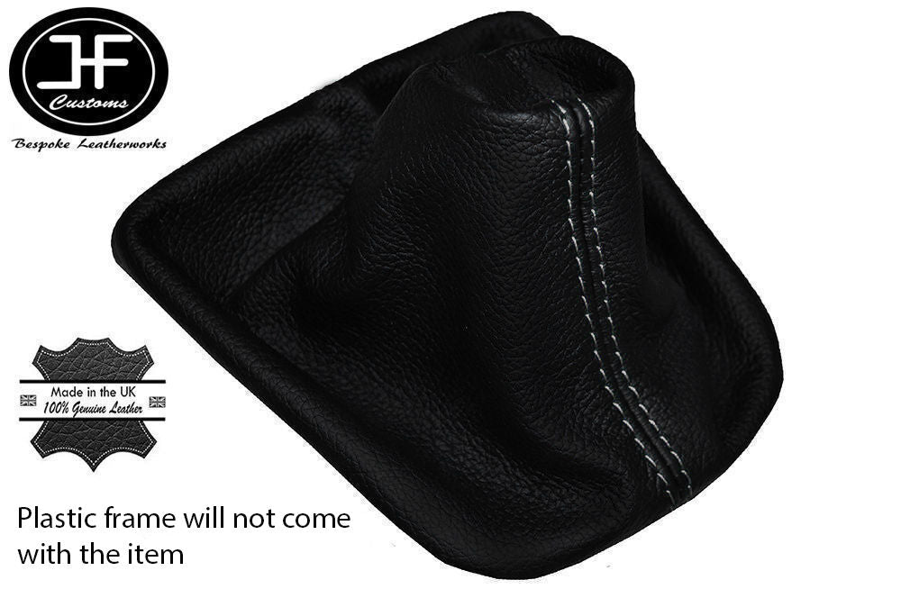 GREY STITCH MANUAL REAL LEATHER GEAR STICK GAITER FOR VOLVO V50 2004-2011