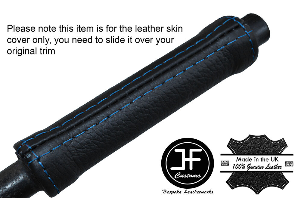 BLUE STITCH HANDBRAKE HANDLE LEATHER COVER FITS MG MGB GT 1800 CLASSIC