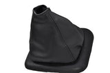 black stitch FITS TRANSIT MK6 BLACK LEATHER GEAR GAITER FITS OVER RUBBER GAITER
