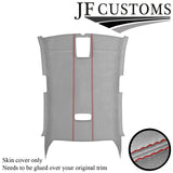 RED STITCH L GREY SUEDE ROOF HEADLINER COVER FOR VW JETTA MK5 05-19 5DR