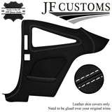 WHITE STITCH 2X REAR QUARTER DOOR PANEL COVERS FOR JAGUAR XK8 X100 96-04