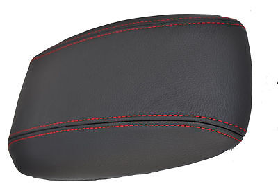 FITS VAUXHALL VECTRA B LEATHER ARMREST COVER RED STITCH CUSTOM NEW MADE IN UK