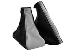 FITS TIGRA 2004-2009  GREY BLACK LEATHER GEAR & HANDBRAKE SET 2 TONE CUSTOM NEW