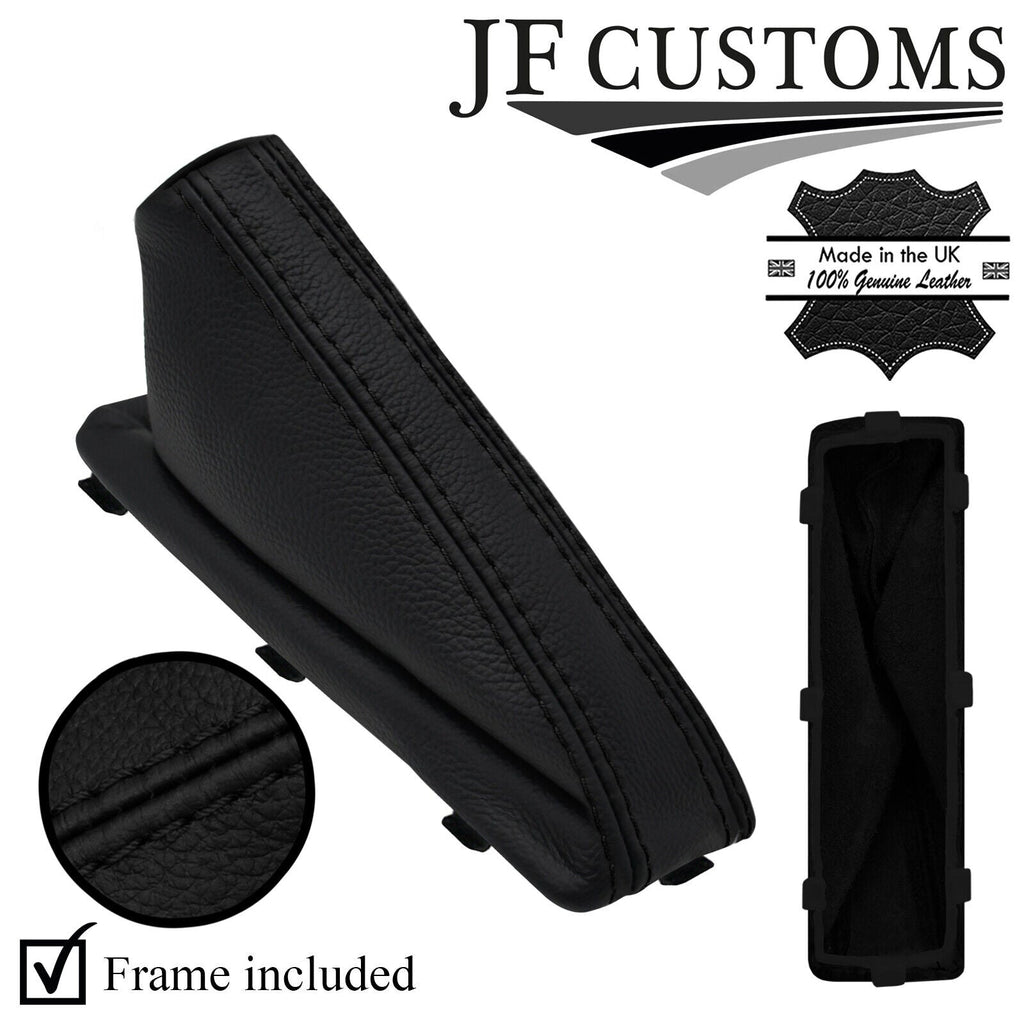 BLACK STITCH LEATHER HANDBRAKE GAITER+FRAME FOR BMW X3 E83 03-10 NON ARMREST