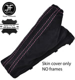 PINK STITCHING REAL SUEDE HANDBRAKE GAITER FOR VAUXHALL OPEL CORSA D 2006-2014