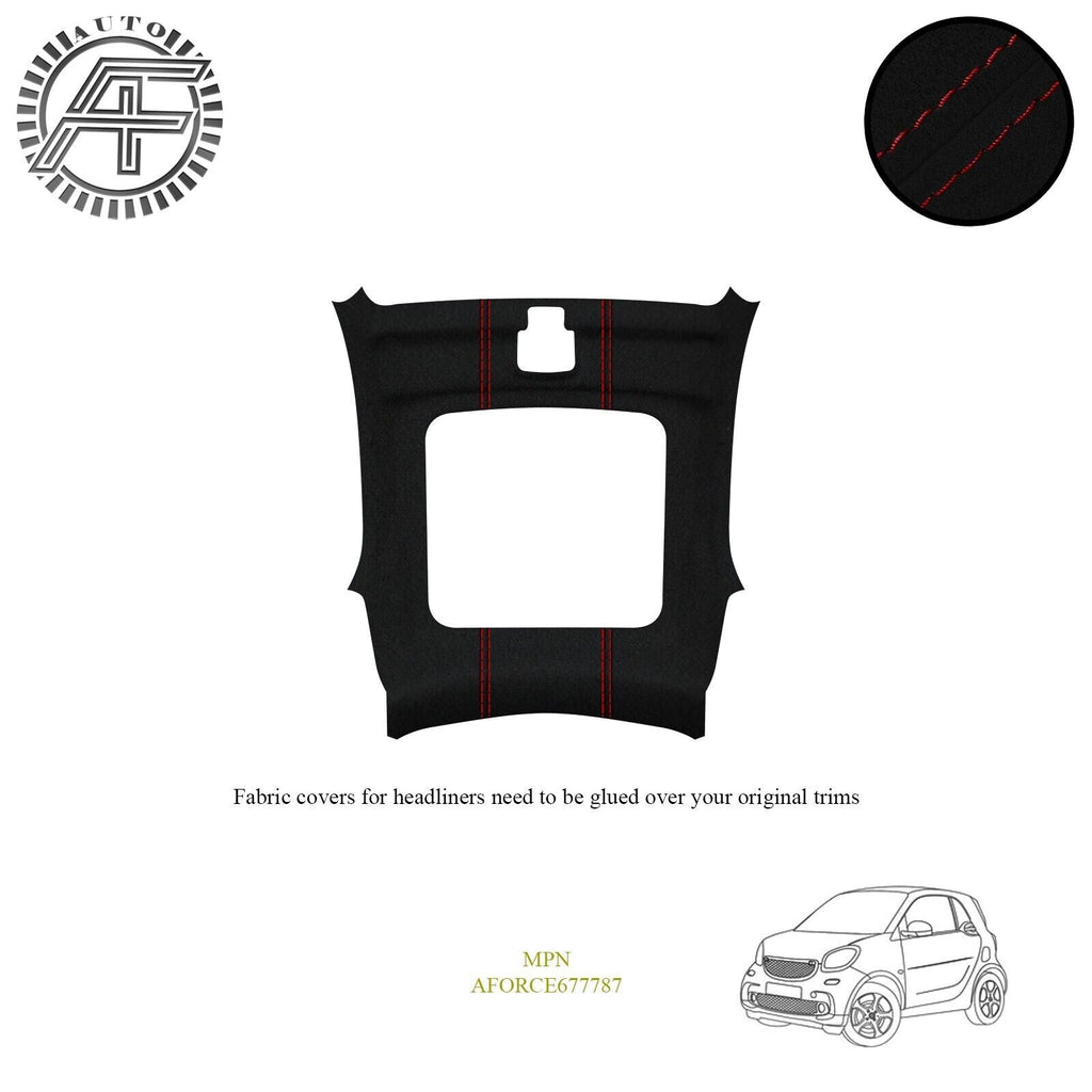 LUXE SUEDE HEADLINER COVER FOR SMART FORTWO III 3 DOOR HATCH + SUNROOF 2014-2019