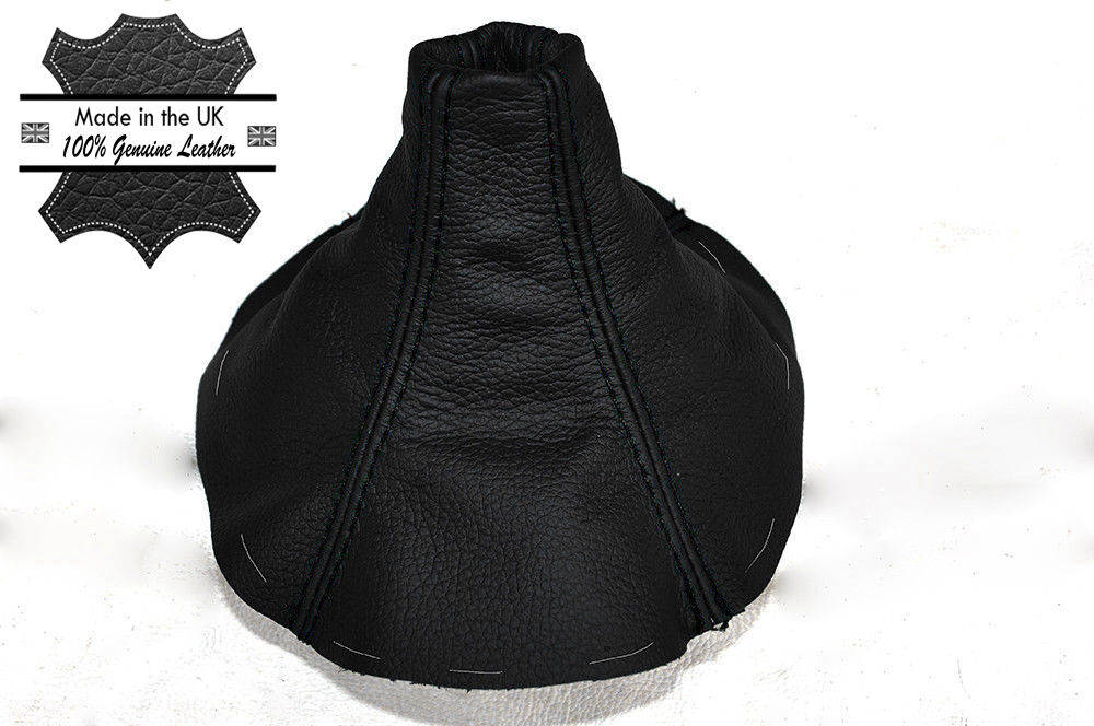 BLACK STITCHING MANUAL LEATHER SKIN GEAR GAITER FITS MAZDA RX-7 MK3 1992-2002