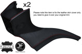 RED STITCH 2X REAR SIDE LATERAL PANEL LEATHER COVERS FITS BMW Z3 1995-2004