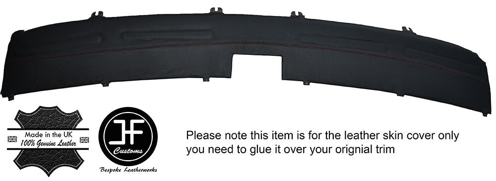 BLACK STITCH REAR TOP DASH DASHBOARD LEATHER COVER FITS AUSTIN VANDEN PLAS MK2