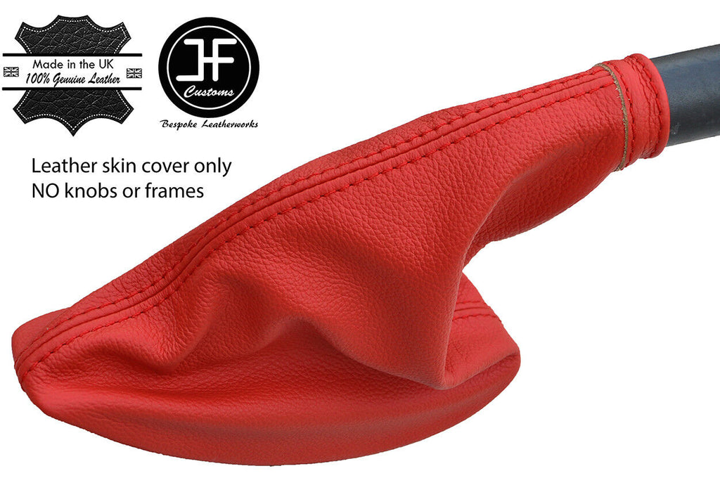 RED TOP GRAIN REAL LEATHER HANDBRAKE GAITER FITS RENAULT LAGUNA 2001-2007