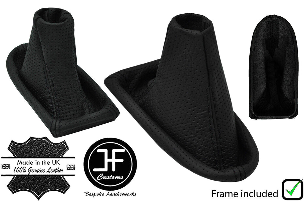 BLACK STITCH PERFORATED LEATHER AUTOMATIC GEAR+FRAME FOR MERCEDES CLS W219