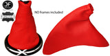 RED REAL LEATHER GEAR & HANDBRAKE GAITER FITS FORD FIESTA MK6 2002-2008