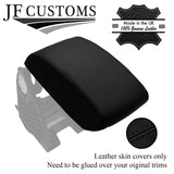 BLACK & BLACK TOP-GRAIN LEATHER ARMREST LID COVER FITS SKODA YETI 2009-2017