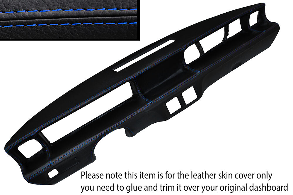 BLUE STITCH DASH DASHBOARD LEATHER SKIN COVER FITS FIAT X1/9 X19 1974-1978