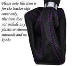 PURPLE STITCHING FITS FORD FOCUS MK3 2011 + LEATHER GEAR GAITOR CUSTOM NEW