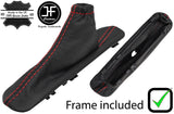 RED STITCH LEATHER HANDBRAKE+PLASTIC FRAME FITS ALFA ROMEO GIULIETTA 10-18