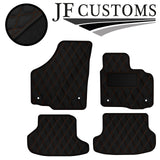 TAN DIAMOND VINYL 4XTAILORED FLOOR CARPET FOR GOLF MK6 CONVERTIBLE 09-14 JF1